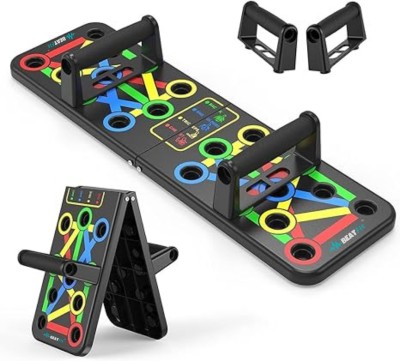 BeatFIT 15 in 1 Push Up Board Body Building Board Training for Men & Women Push-up Bar(Black)