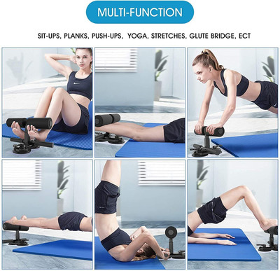 MAITRI ENTERPRISE Portable Floor SitUp Bar,Height Adjustable Strong Suction SitUp Assistant M88 Ab Exerciser(Black)