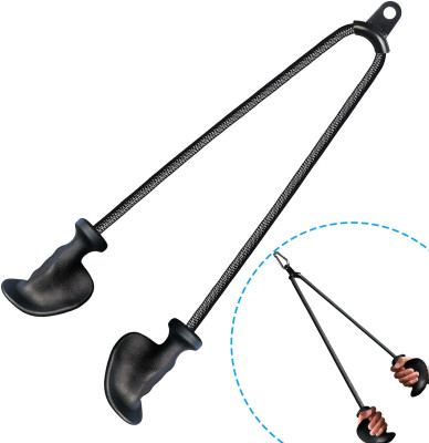 YMD Fitness Triceps Rope Gym Lat Pull Down Handles Pulley Cable Machine Attachment Multi-training Bar(Black)