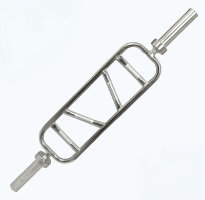 GH SPORTS Olympic Tricep Box Solid Standard Triceps Threaded Olympic box bar Multi-training Bar(Silver)