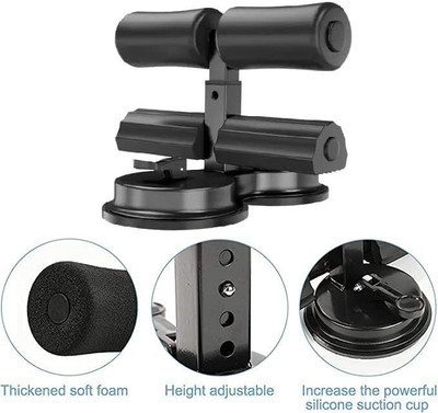 KANTHEE ENTERPRISE Double Suction Cups Adjustable Situp Bar For Home Gym Equipment Sit-up Bar(Black)