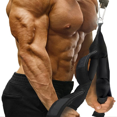 IRIS Tricep Strap Enhanced Grip with 2-in-1 Handle Design Multi-training Bar(Black)