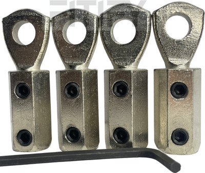 Etahmart Gym Machine Wire Lock Set | Cable Connector with Bolts & L-Key Pack of 4 Weight Lifting Bar(Silver)