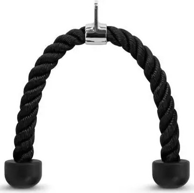 INDFITNESS Heavy Duty Black Triceps Rope Pulldown Cable Attachment for Gym Workout Multi-training Bar(Black)