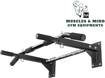 muscles & mind gym equipments Heavy duty Chin up bar with support bar and fastners Chin-up Bar(Black)