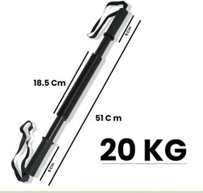LIVOX Power Twister Bar 20kg Upper Body Exercise for Bicep Arm Strengthening/GHT81 Multi-training Bar(Black)