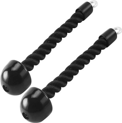 HOC Single Grip Tricep Bicep Exercise Attachment for Cable Machines Gym Workout Weight Lifting Bar(Black)