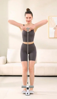 KRUTHU Sit-Up Assistant Device for Abs, Core Strength with toning tube Sit-up Bar(Grey)