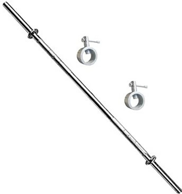 garry Straight 6Ft 28mm Chromed Weight Lifting Rod With 2 Locks For Exercise Weight Lifting Bar