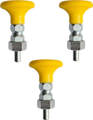 zenithfitness 3pcs Catcher pin Yellow Nob !0mm Weight lock Multi-training Bar(Yellow, Silver)