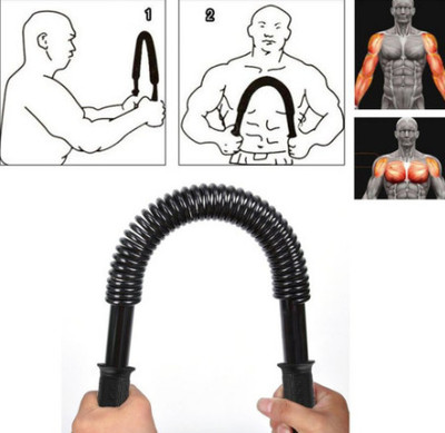 BOLDHIGH Power Twister Bar chest and arm builder multi training exerciser Multi-training Bar(Black)