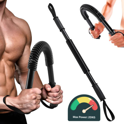 Fitness Scout Power Twister Bar Upper Body Exercise for Bicep Arm Strengthening Multi-training Bar(Black)