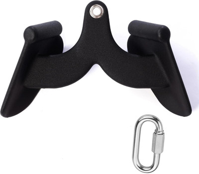 wWAR LAT Pulldown Attachments, Thickened Ergonomic Back Tricep Training Handle Multi-training Bar(Black)