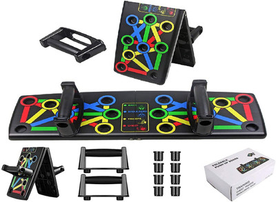 BambooDreams Portable Push Up Board System, 14-in-1 Body Building Exercise Tools Workout-005 Push-up Bar(Black)