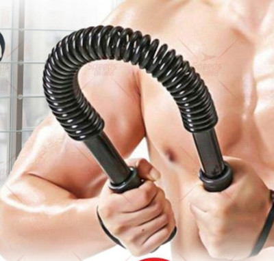 MBALE Power Twister Exerciser spring muscle building weight lifting bar Multi-training Bar(Black)