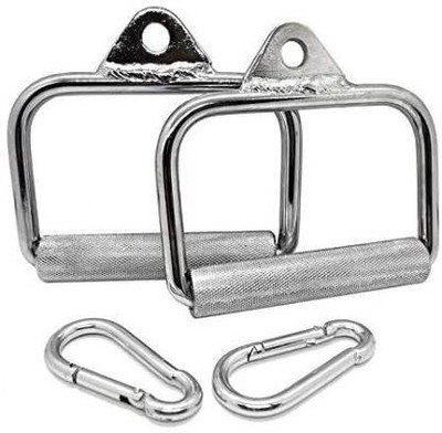 ABSSports 2 pair-d-handle -hand-grips-attachment-weight-lifting-multi-training-bar Multi-training Bar(Silver)