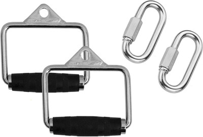 Dinetic Home Gym Cable Attachment Handle Machine Exercise Chrome PressDown With Lock Multi-training Bar(Silver)