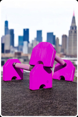 Calistreet workout Wooden parallettes pushup bar Push-up Bar(Pink)