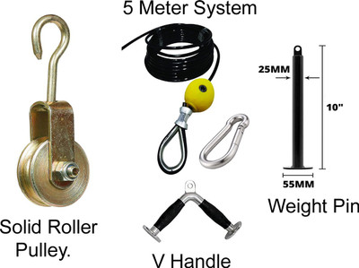 Dinetic Gym Cable Pulley System Machine Attachment gym equipment set home360° rotate Multi-training Bar