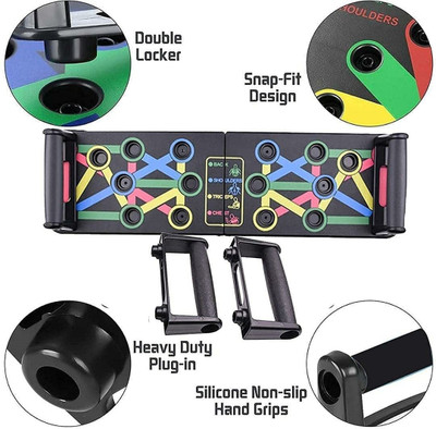 AARONIKA Chest Press, Gym Exercise, Strength Training, Dips/PushUp Stand for Men&Women Push-up Bar(Multicolor)