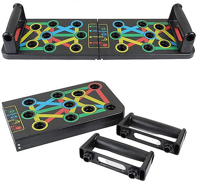 Da Novira Foldable Push-Up Board Multi-Function workout equipment For Men & Women_02 Push-up Bar(Multicolor)