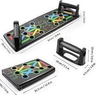 LIVOX Strong 10in1 Portable PushUp Board with Strong GripHandle multi-colored Push-up Bar