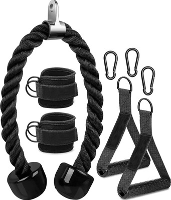 YMD Cable Machine Attachment, Triceps Pull Down Rope LAT Pulldown Attachments Multi-training Bar