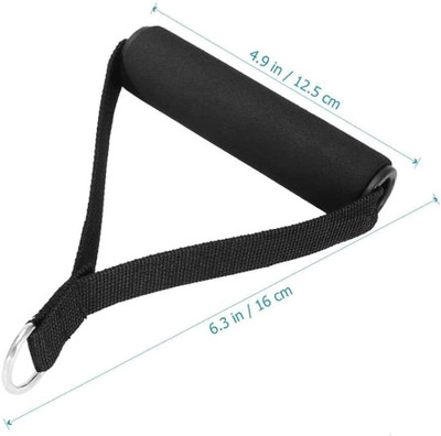 Etahmart 4 Pcs Exercise Handles Cable Machine Attachments Resistance Bands Grips Handles Weight Lifting Bar(Black)