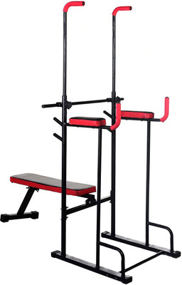 IRIS Multifunctional Power Tower,for Strength Training Dip Station(Black, Red)