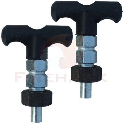 Firehawk T-Shape Spring Capture Lock for Gym Machines, 1-Inch with 10mm Knob Multi-training Bar(Black)