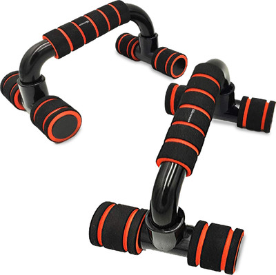 Strauss Moto Push Up Bar | Push Up Stand | Push Ups Equipment for Chest Press Push-up Bar(Black, Orange)