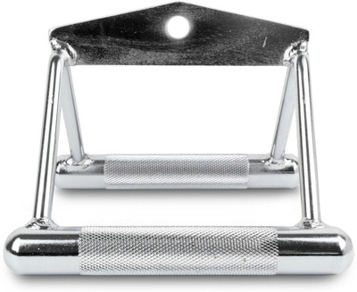 ABSSports Multi Gym Double Seated Row V Handle for Cable Attachment Weight Lifting Bar(Silver)