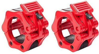Etahmart Olympic Barbell Clamps Weight Lifting Bar(Red)