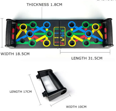 IRONCORE Multifunction Push Up Board System, 14-in-1 Body Building Exercise Tools Push-up Bar