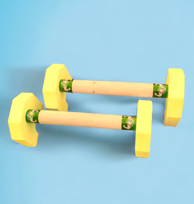 Calistreet workout Wooden parallettes pushup bar yellow Push-up Bar(Yellow)