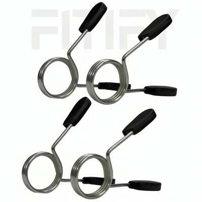 FITIFY Gym Rod Spring lock 50mm | Olympic barbell collar 4 pieces Multi-training Bar