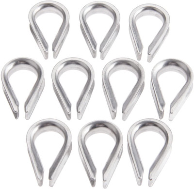LCARNO Unique Gym Machine Wire Cable Rope-Thimble(Eye Lock) Set of 10pcs Multi-training Bar