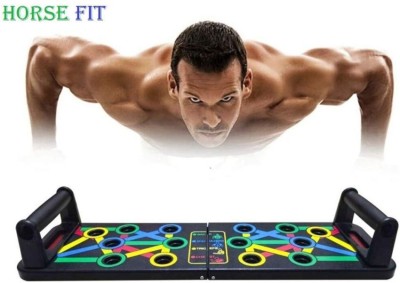 HORSE FIT 1 Multi-Functional Plastic Pair pushup Board (PACK OF 1) Push-up Bar(Multicolor)