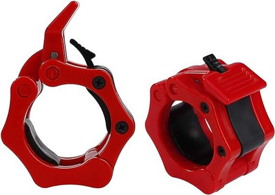 FITITY Olympic Rod Lock Barbell Clamps 50mm/2inch - Plate Lock Collar clip for Fitness Multi-training Bar(Multicolor)