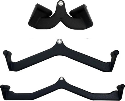 HACKERX LAT Bar Cable Machine Attachment, LAT Pull Down Bars Back Tricep Bar Set_S Multi-training Bar(Black)