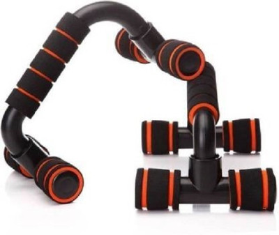 Etahmart Adjustable non-slip Cushioned Foam Grip Portable Pushup Stands Home Workout A6 Weight Lifting Bar(Black, Orange)