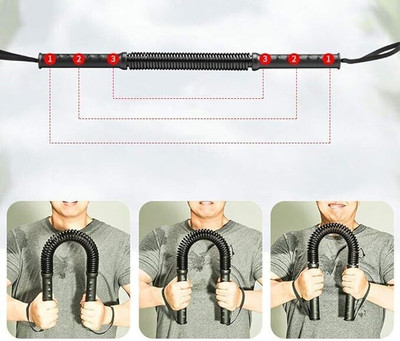 LIVOX Power Twister Bar Upper Body Exercise for Chest, Shoulder, Forearm 29 Multi-training Bar(Black)
