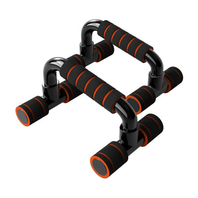 GJSHOP Adjustable non-slip Cushioned Foam Grip Portable Pushup Stands Home Workout A6 Push-up Bar(Black, Orange)