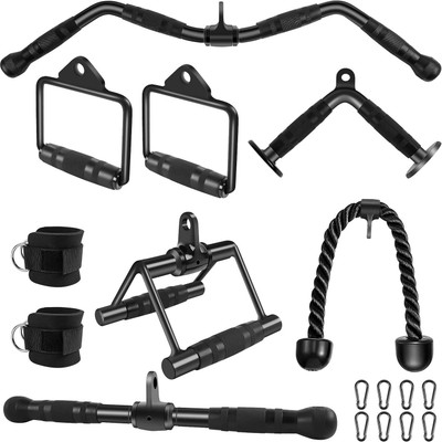 YMD Pulldown Bar Attachments, Cable Machine Accessories for Home Gym, Triceps Rope Multi-training Bar