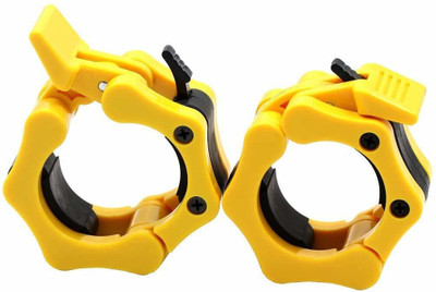 Etahmart Olympic Rod Locks barbell clamp yellow Weight Lifting Bar(Yellow)