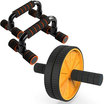 BoldFire Ab Roller Combo Pack With Pushup Bar (Pack Of 2) Push-up Bar(Multicolor)