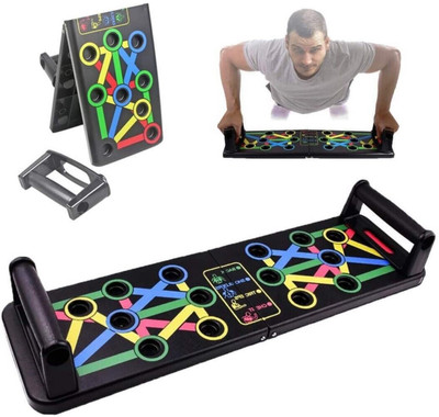 fit bro Pushup Board, 15 in 1 Push up board for men, push up bar, push up stand Push-up Bar(Black)