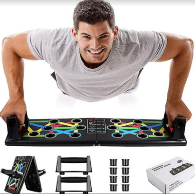 SIXTEEN Foldable Push Up Board/ Multi Function Push Up Board for Gym,Home,Office Push-up Bar(Multicolor)