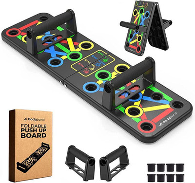 HOUSE OF COMMON Push Up Board Targets Specifics Muscles (Blue-Chest, Red-Shoulders,Yellow-back, Push-up Bar