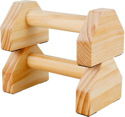 Dheer enterprises Wood Pushup Bars with Non-Slip Base, Exercise Home Workout Equipment Push-up Bar(Beige)
